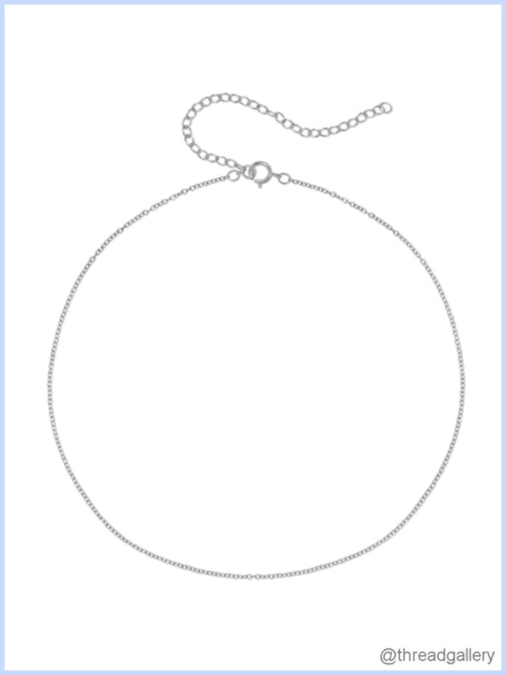 925 Sterling Silver Thin Chain Choker Necklace 1mm Cable Adjustable Women